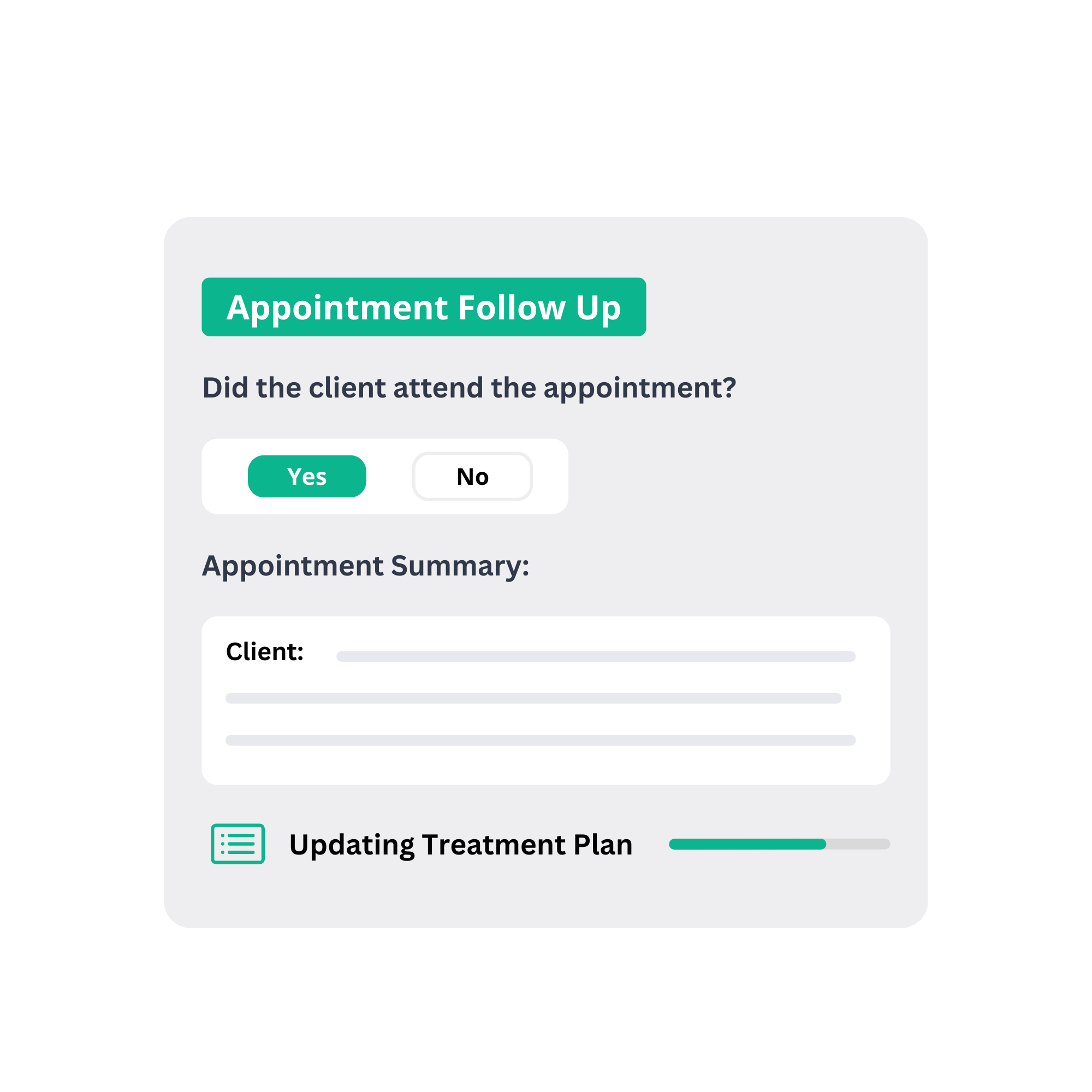 Post-visit check-in message