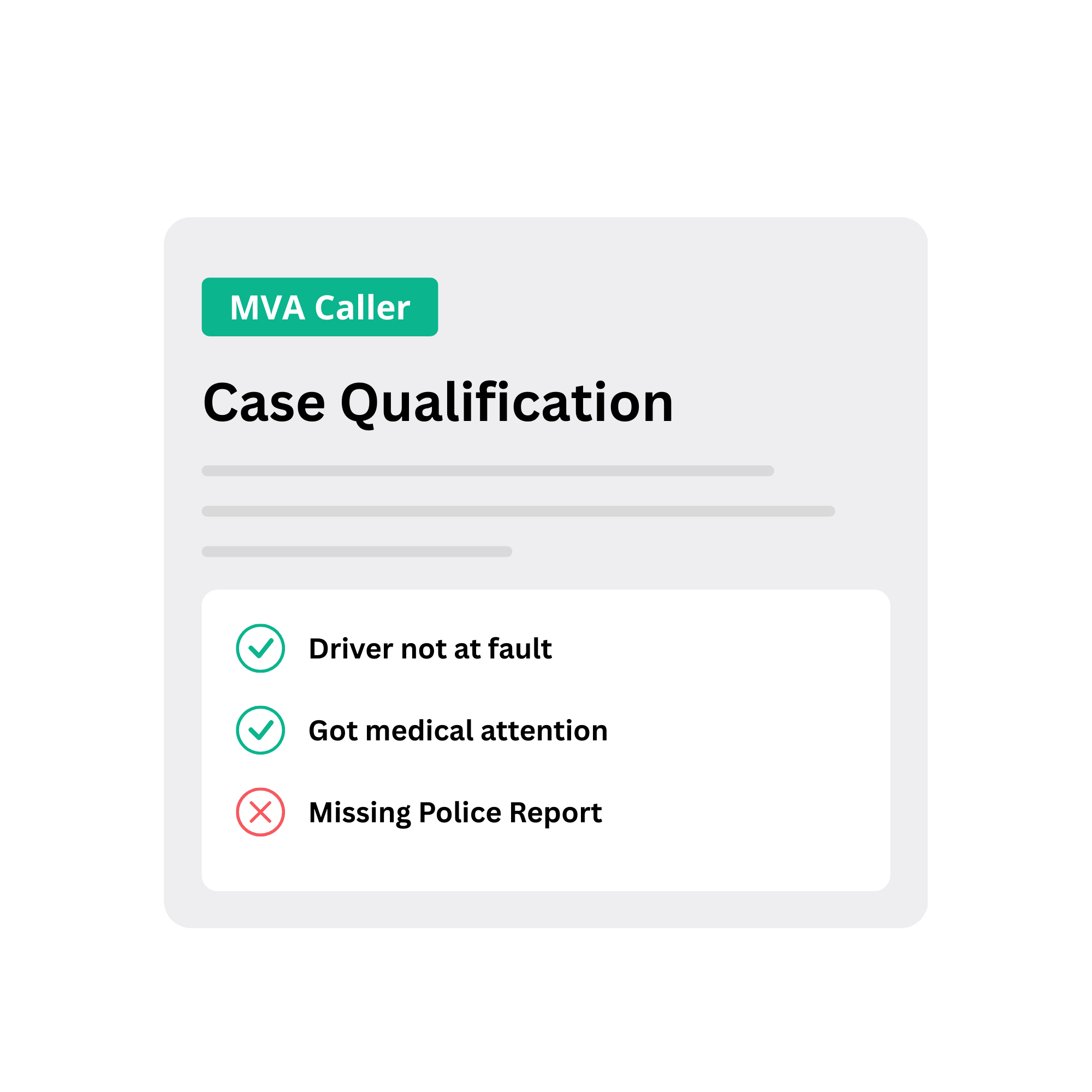 Case qualification card